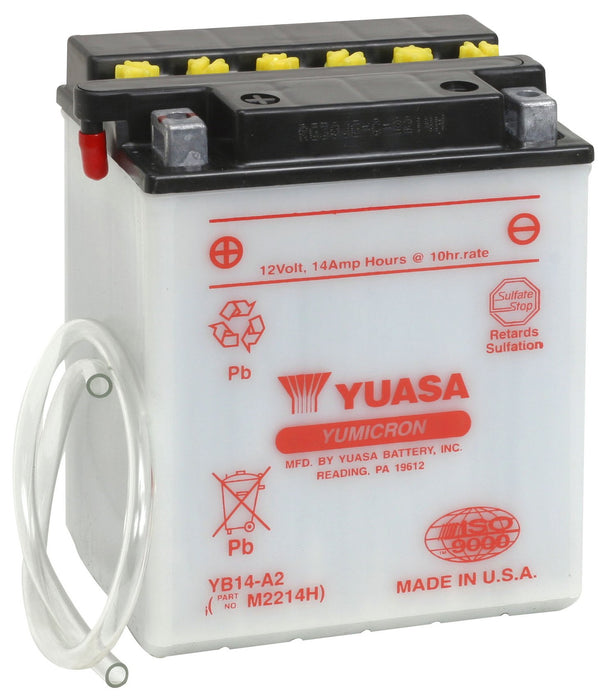 Yuasa YB14-A2 Yumicron CX 12 Volt Battery yuam2214HIND