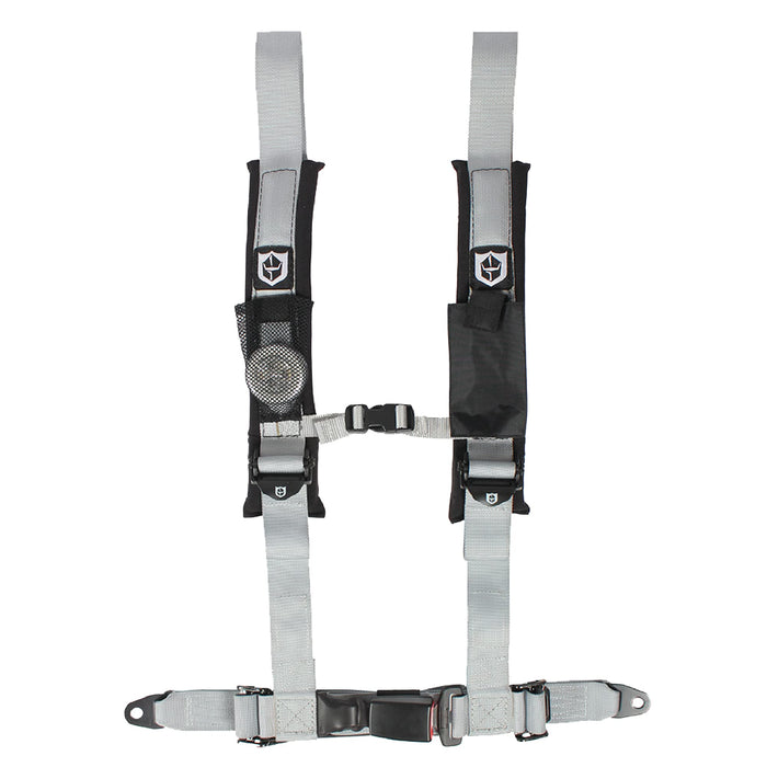 Pro Armor A16UH349SV Auto Style Lap Belt Silver 4 Point Harness 2 Inch Straps , Passenger Side