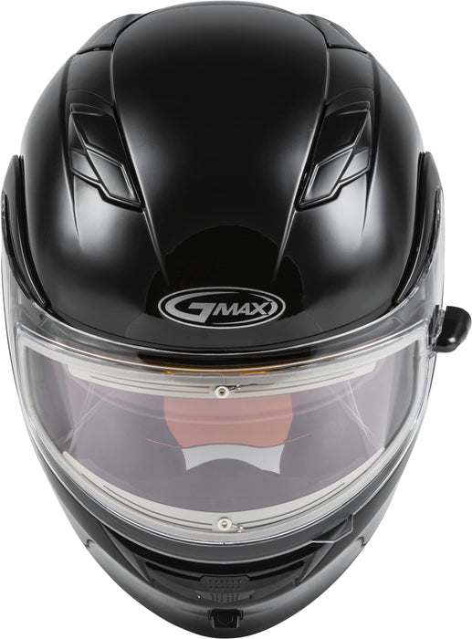 GMAX MD-01S, DOT Approved Modular Helmet, Electric Dual Lens Shield for Snow & Motor Sports, (BLACK, Small)