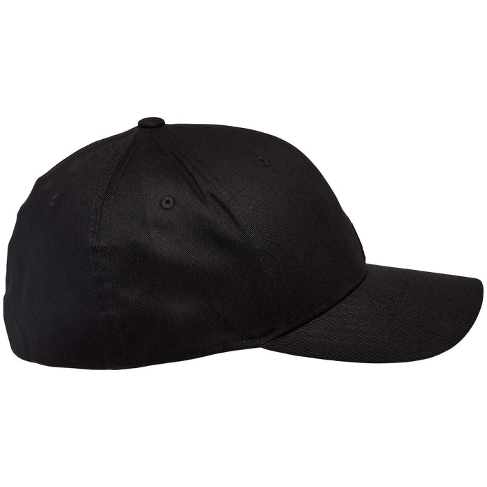 ALPINESTARS Men's Curved Bill Structured Crown Flex Back 3D Embroidered Logo Flexfit Hat, Corp Shift 2 Black/White, S/M