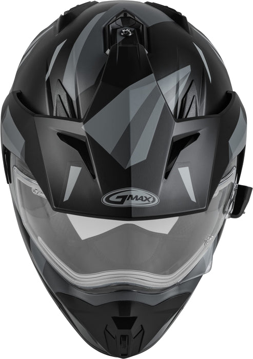 Gmax A4113076 Gm-11S Ripcord Snow Helmet W/Elec Shield Matte Blk/Gry Lg