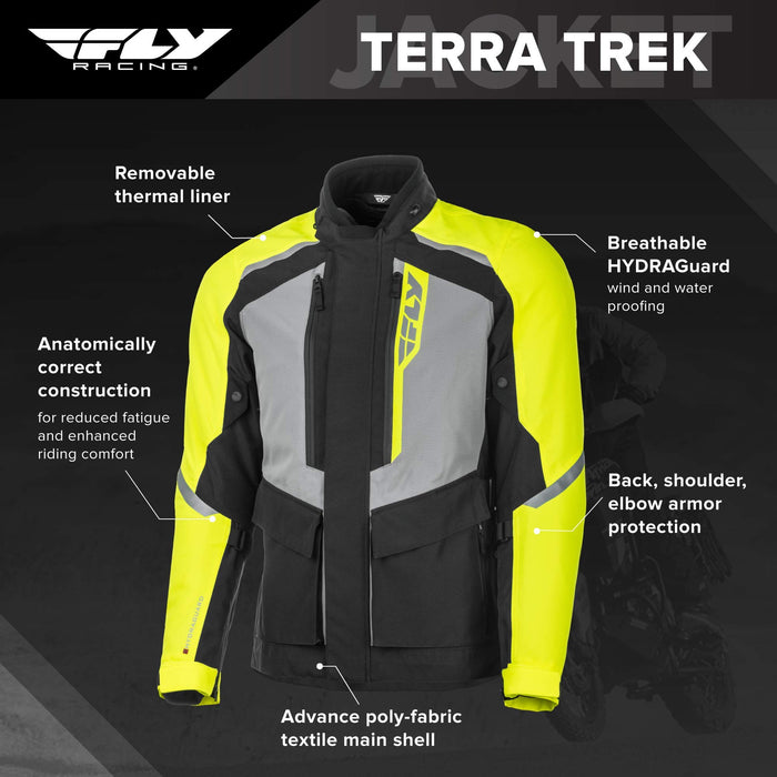 Fly Racing Terra Trek Jacket (Black/Hi-Vis, Medium)