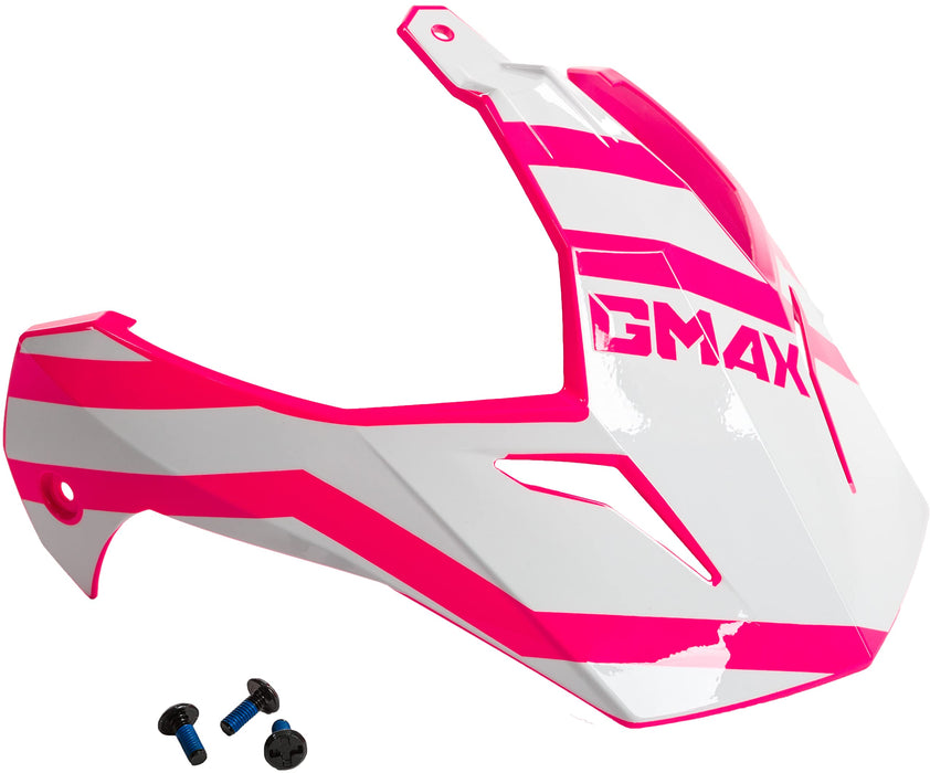 GMAX GM-11S Trapper Visor with Screws Off-Road Motorcycle Helmet Accessories - Pink/White/Grey/One Size