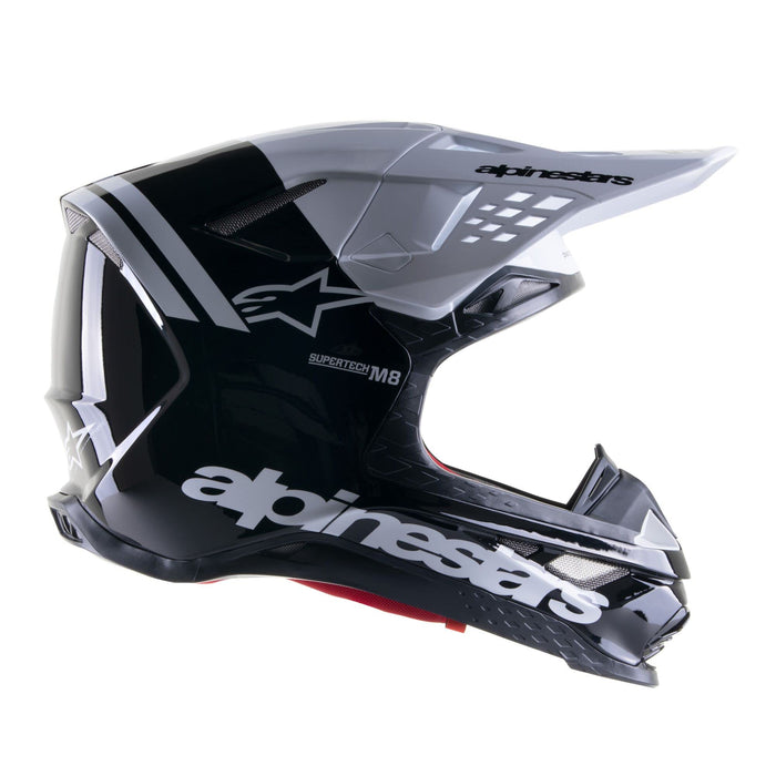 Alpinestars Supertech S-M8 Radium 2 Helmet (Black White Glossy, X-Large)