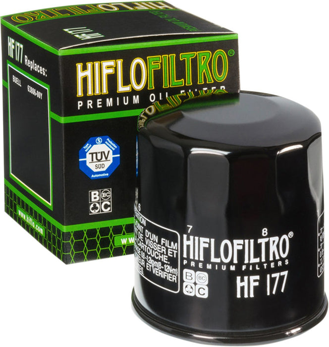 Hiflofiltro HF177 Premium Oil Filter, Black