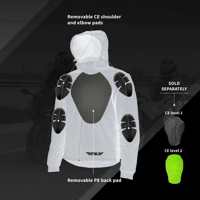 Fly Racing Street Armored Tech Hoodie(X-Large)