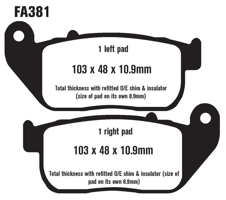 EBC Brakes FA381HH Disc Brake Pad Set