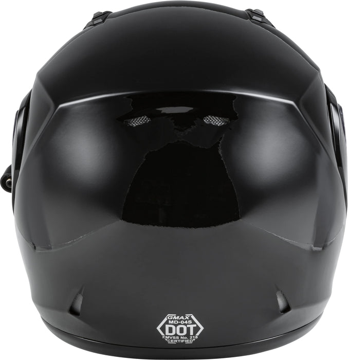 GMAX MD-04S, DOT Approved Modular Helmet for Snow & Motor Sports with Dual Lens Shield (Black)