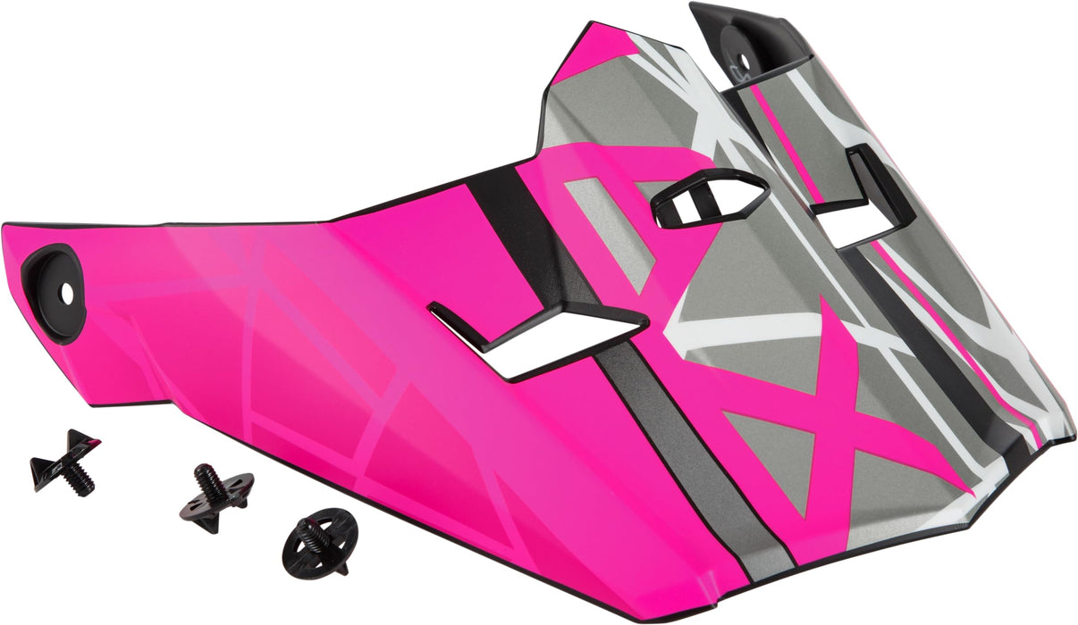 Gmax Visor with Screws MX-46 Mega Helmets - Matte Black/Neon Pink - XS-Sm