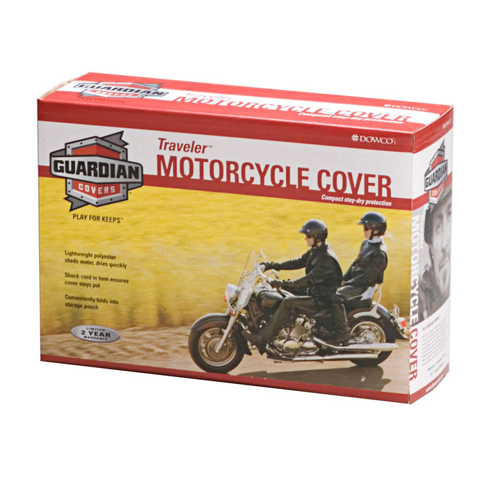 Dowco Guardian 26015-00 Travel Ready Water Resistant Premium Motorcycle Half Cover: Grey, Sportbike