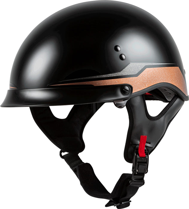 HH-65 HALF HELMET SOURCE FULL DRESSED BLACK/COPPER XL