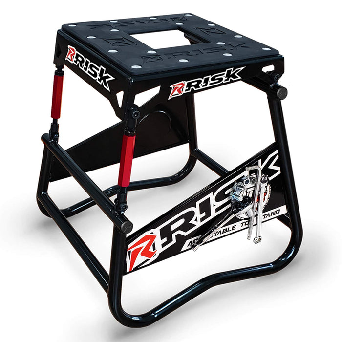 RISK Racing 00381 ATS Adjustable Top Magnetic Motocross/Dirt Bike Stand 16.75" x 16" x 17"