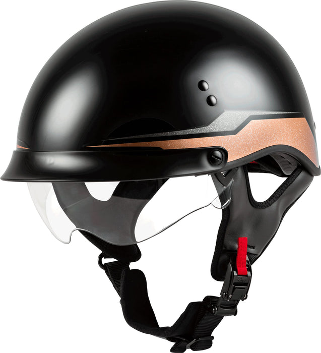 HH-65 HALF HELMET SOURCE FULL DRESSED BLACK/COPPER XL