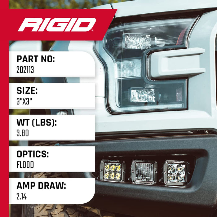 RIGID INDUSTRIES D-Series PRO Flood Beam, Pair, Universal, 2-Pack