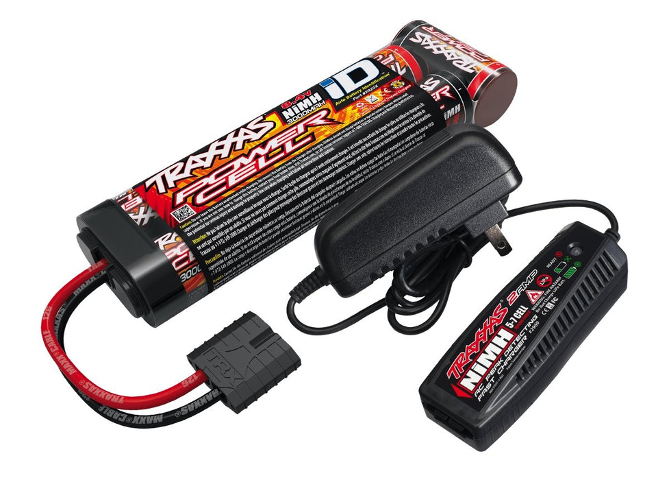 Traxxas Battery/Charger Completer Flat Pack with 2-amp fast charger and 8.4V NiMH battery