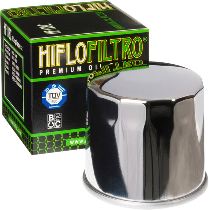 HiFloFiltro HF138C Chrome Standard Premium Oil Filter, Single