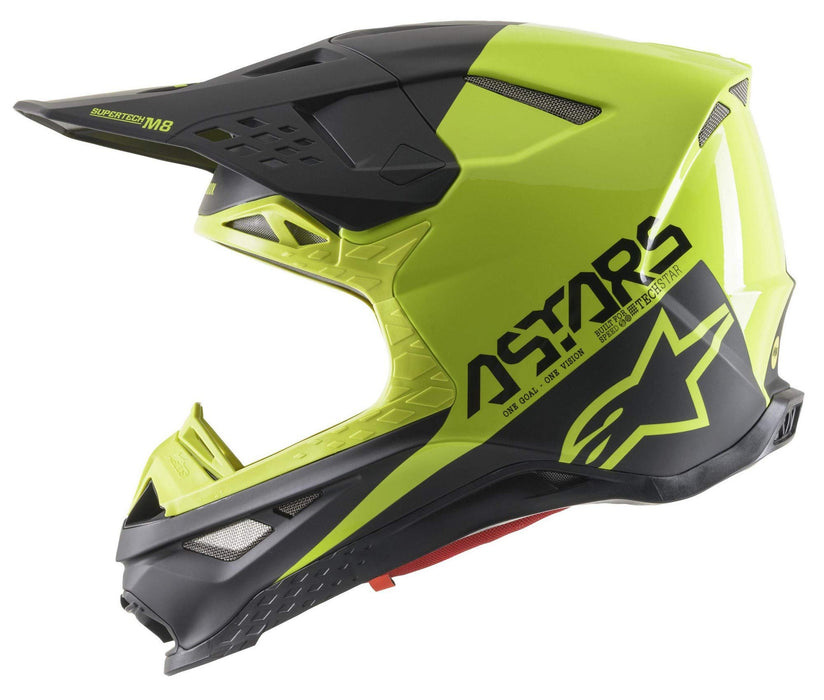 ALPINESTARS (MX) Supertech M8 Helmet - Echo - Black/Yellow (X-Large)