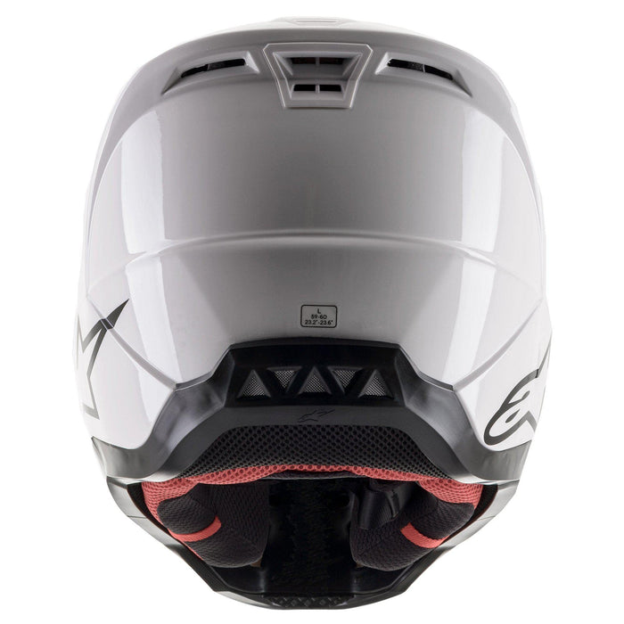 S-M5 Solid Helmet ECE/DOT (L, White Glossy)