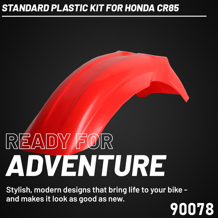 Polisport Full Plastic Kit for Honda CR85(03-07) OEM Quality Restyling Kit with Superior Fit, Flexibility, and Durability (Red/White)