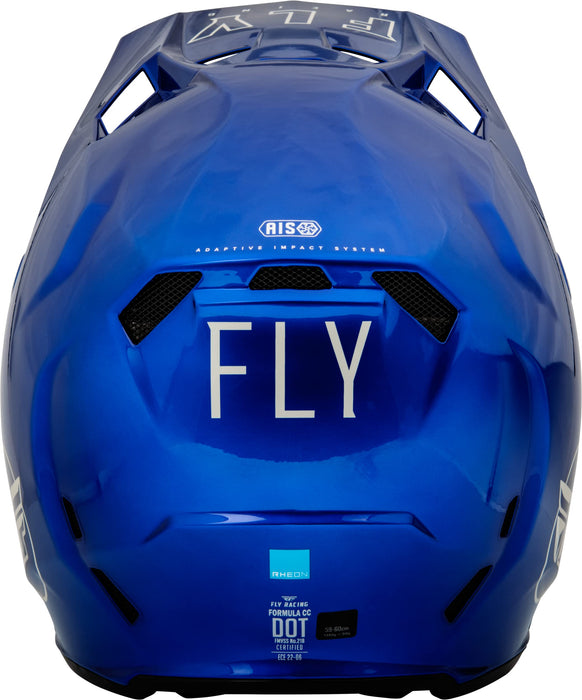 Fly Racing 2023 Adult Formula CC Driver Helmet (Metallic Blue/Light Grey, XX-Large)