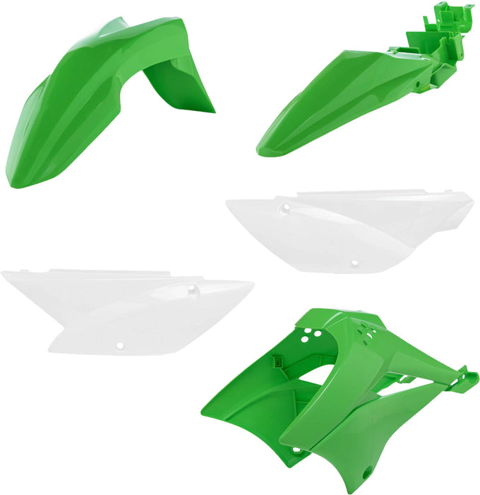 Acerbis Standard Plastic Kits For Kawasaki - Green/White (2780500145)