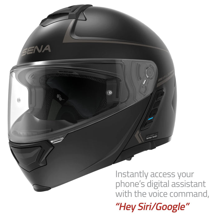 Sena Impulse DOT Flip Up Modular Bluetooth Helmet w/Sound by Harman Kardon Dual Visor Helmet with Integrated Mesh Intercom System / MP3 / Voice Dial (Gloss White, Medium)