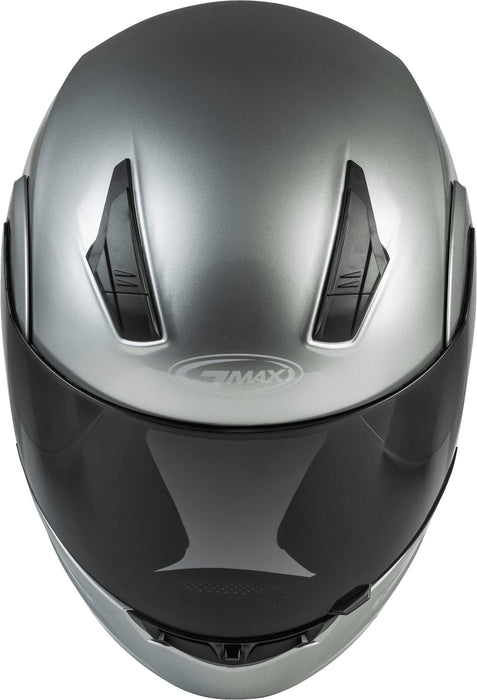 GMAX MD-04, DOT Approved Modular Helmet for Motorcycles, Scooters, Spyders, Mopeds and More (Metallic Silver)