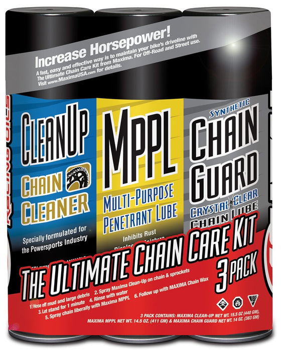 Maxima Syn Chain Guard Ultimate Chain Care Combo Kit 3-Pack Aerosol