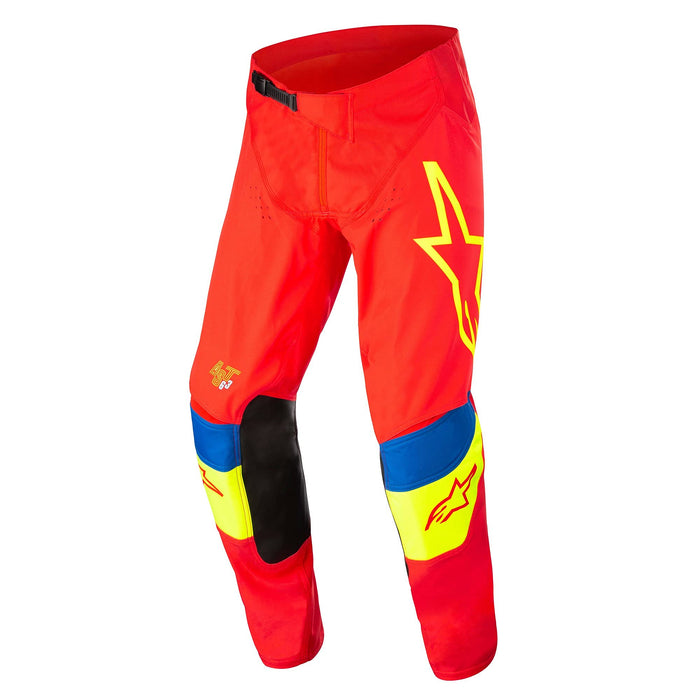 Alpinestars Techstar Quadro Pants Bright Red/Ylw Fluo/Blue Sz 40 482-970840