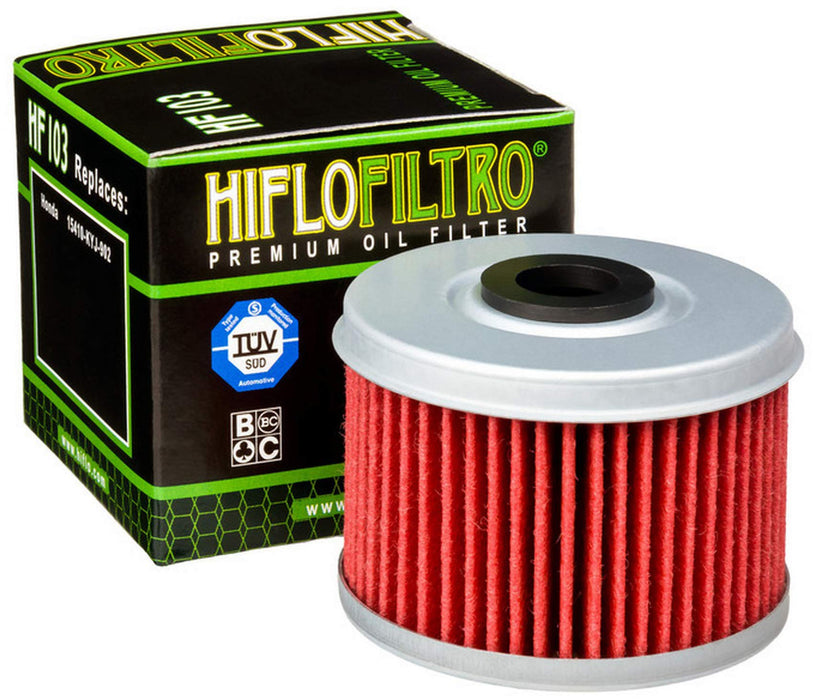 Hiflofiltro HF103 Premium Oil Filter, black