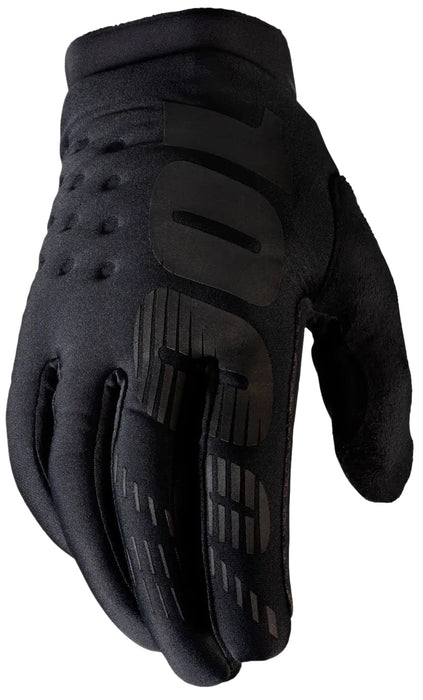 100% Brisker Youth Gloves Black Md 10004-00001