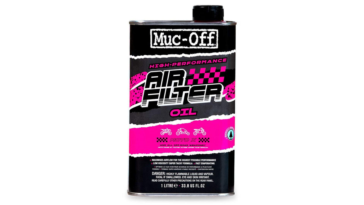 Muc-Off Air Filter Oil, 1 Liter - Advanced Motorcycle Oil for Foam Air Filters - Engine Filter Oil for Motocross, MX, Dirt Bike