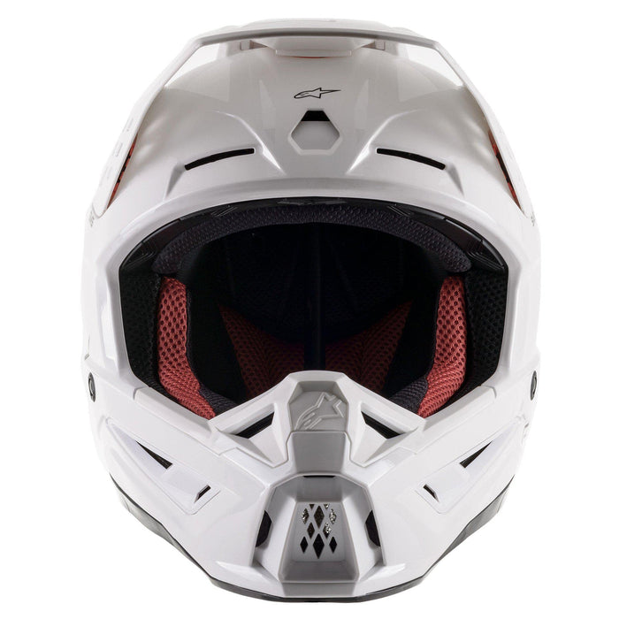 S-M5 Solid Helmet ECE/DOT (M, White Glossy)