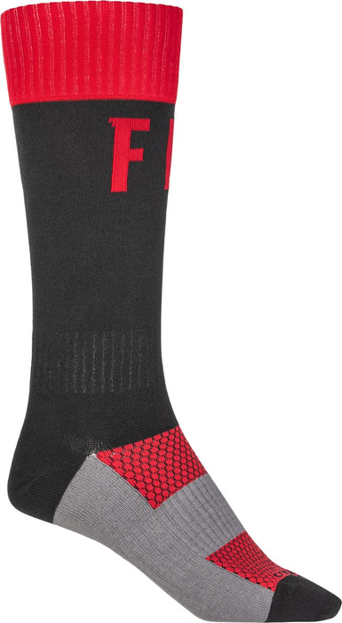 Fly Racing 2022 MX Pro Riding Socks (Red/Black, SM/MD)