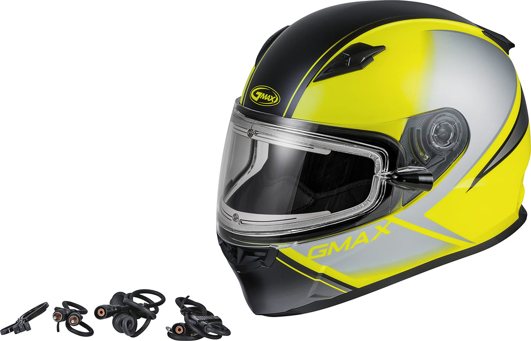 FF-49S Hail Snow Helmet W/ELEC Shield Matte HI-VIS/BLK/Gry 3X