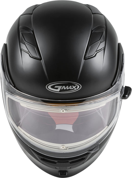 GMAX MD-01S, DOT Approved Modular Helmet, Electric Dual Lens Shield for Snow & Motor Sports, (MATTE BLACK, Small)