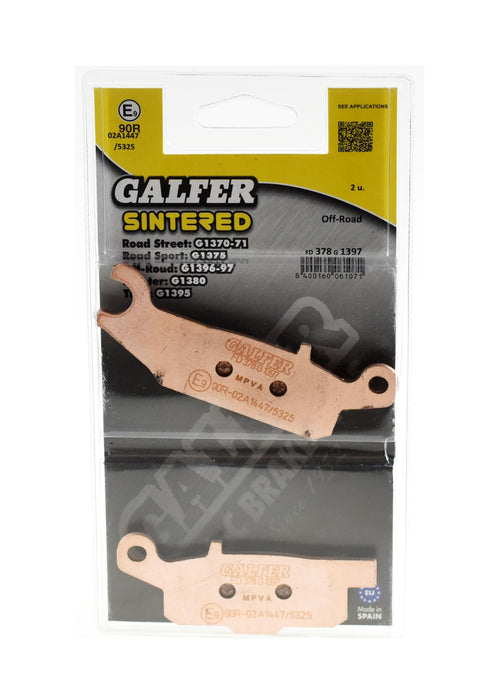 Galfer HH Sintered Brake Pads (Front Left G1397) Compatible With 09-14 YAMAHA GRIZZLY550