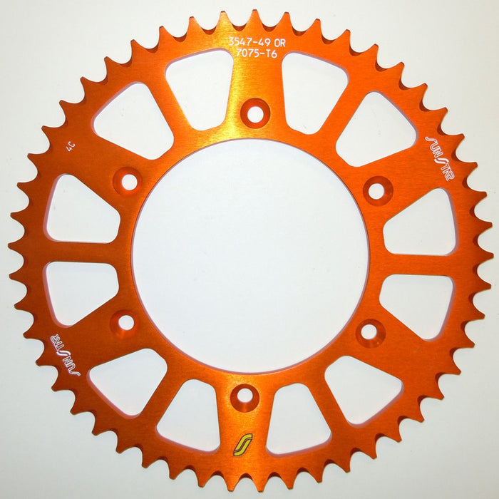 Sunstar 5-354753OR Orange Anodized Aluminum 520-53T Works Triplestar Sprocket