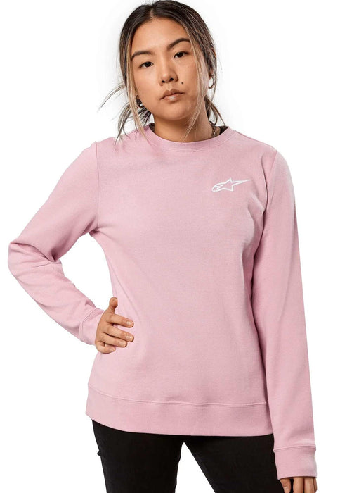 Alpinestars Women's Ageless Chest Crew Sweater (LARGE) (PINK)