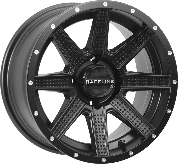 Raceline Hostage Wheel (Front / 14X7 / 4/110 5+2) (Black) Compatible With 14-17 HONDA PIONEER4