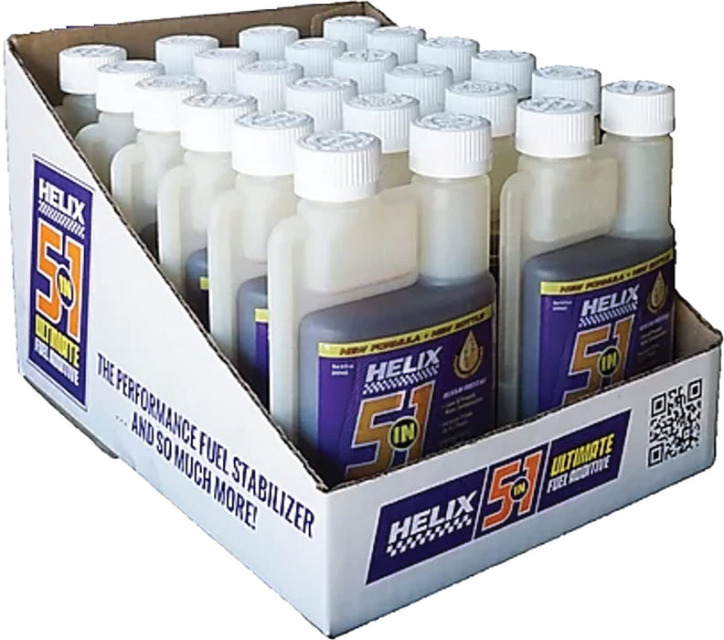 Helix 911-1212 5 In 1 Fuel Additive 1-12 Pack of 8 Oz. Bottles