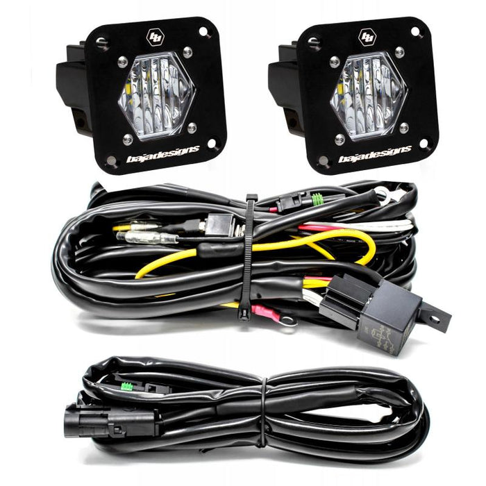 Baja Designs S1 Wide Cornering LED Light Backup Kit w/ Mounting Bracket Pair 387808