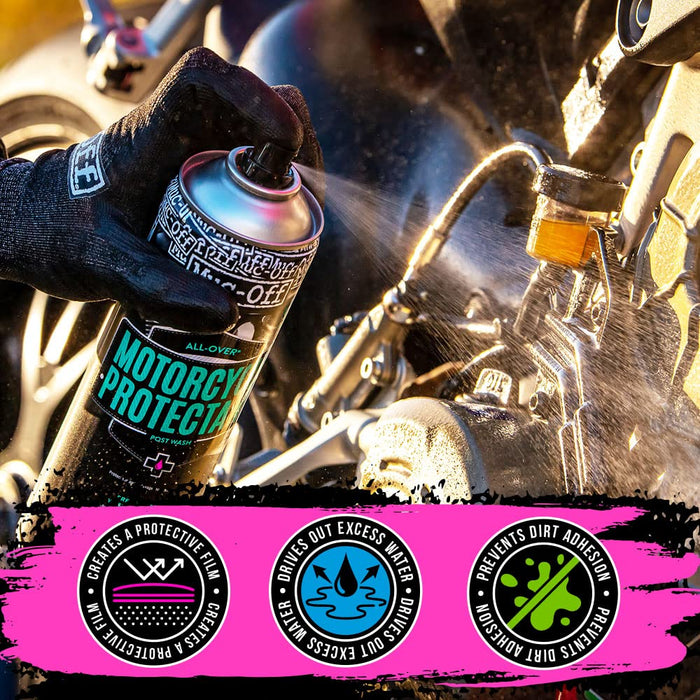 Muc Off Motorcycle Protectant, 500 Milliliters - Premium, Corrosion-Inhibiting Post-Wash Motorbike Protection Spray - Safe On All Finishes