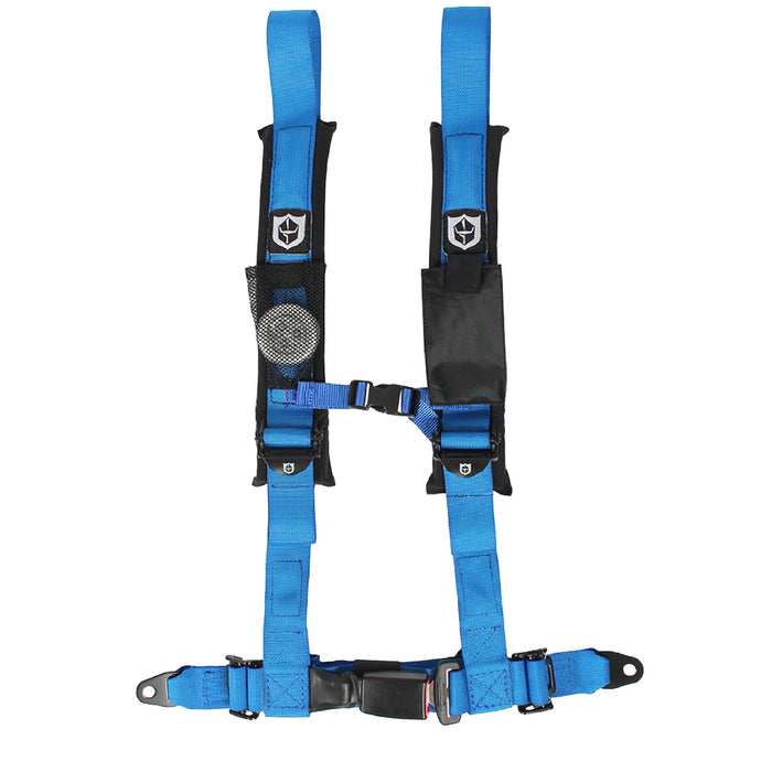 Pro Armor A16UH349BU Auto Style Lap Belt Blue 4 Point Harness 2 Inch Straps, Passenger Side