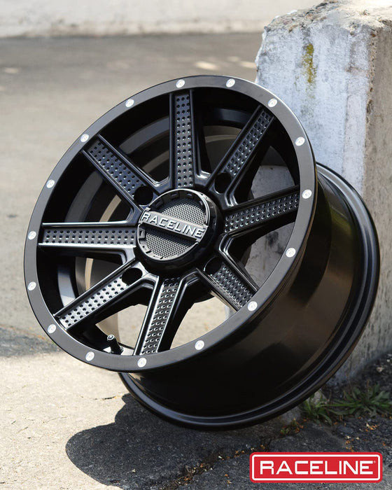 Raceline Wheels A92B HOSTAGE UTV/ATV Wheel Black 14x7" 4x110", -47 mm offset/(2.15"B/S)