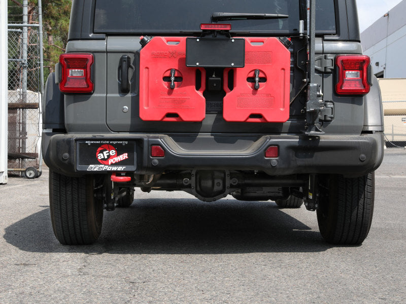 aFe MACH Force-Xp Axle-Back Exhaust System w/NoTip 18-20 compatible with Jeep Wrangler L4-2.0T / V6-3.6L 49-48070-1