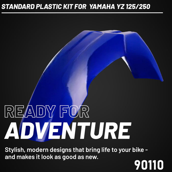 Polisport Full Plastic Kit for Yamaha YZ125/250 (1996-1999) OEM Quality Restyling Kit with Superior Fit, Flexibility, and Durability (Blue/White)