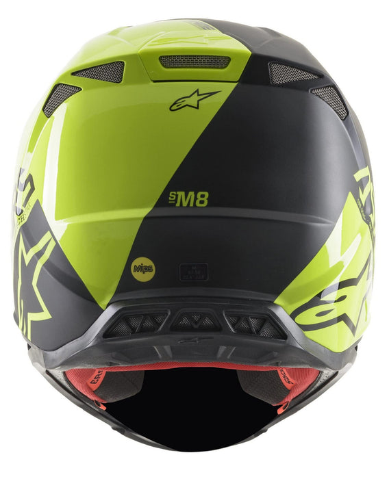 ALPINESTARS (MX) Supertech M8 Helmet - Echo - Black/Yellow (X-Large)