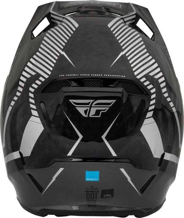 Fly Racing 2023 Adult Formula Carbon Tracer Helmet (Silver/Black, X-Small)