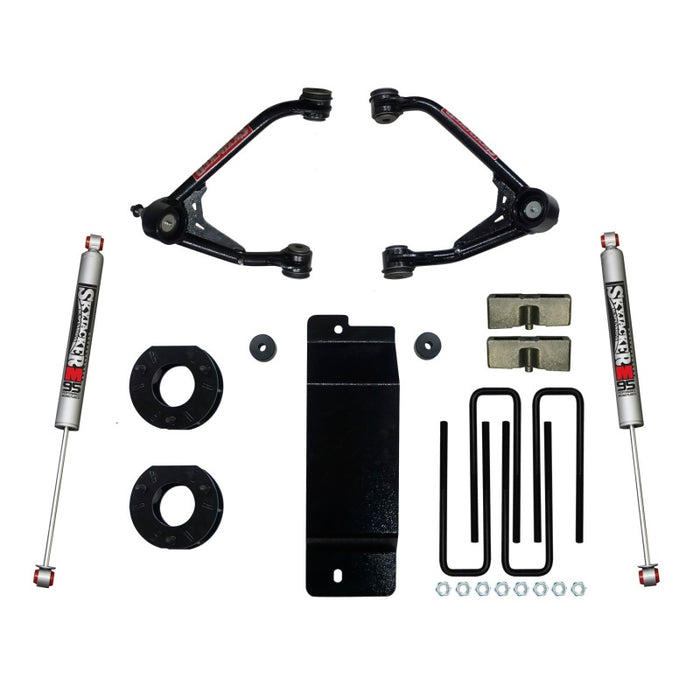 Skyjacker 2007-2013 GM 1500 4WD 3.5-4in UCA Lift Kit w/Rear Monotube M9500 Shocks C7350PM